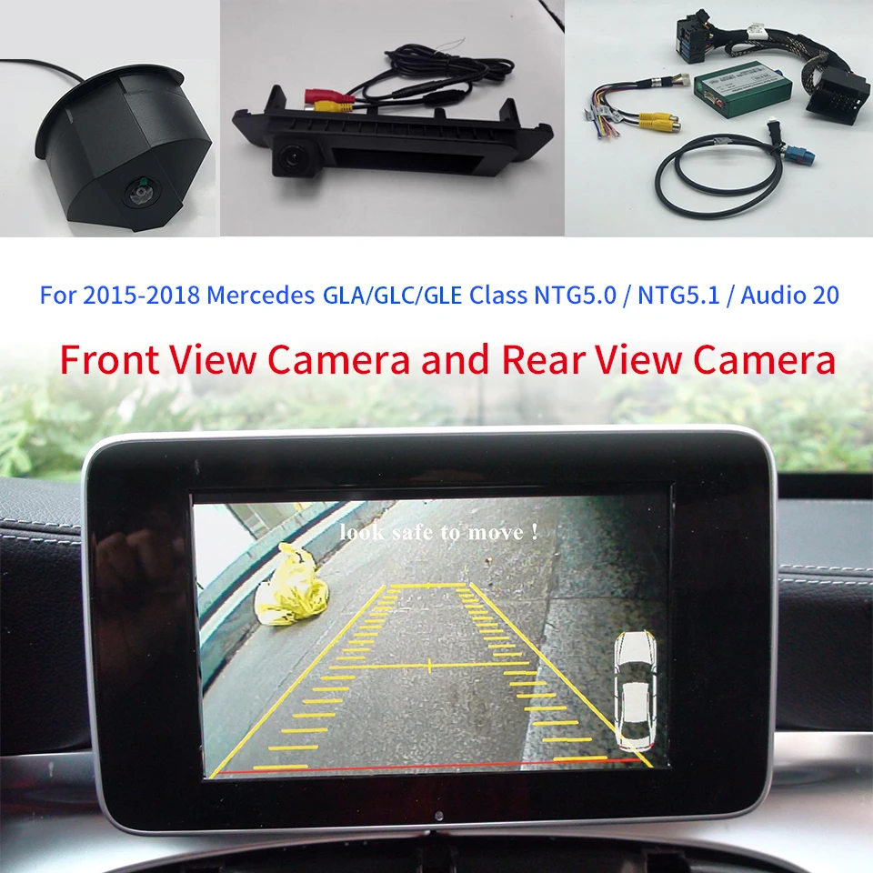 

Reverse Camera Interface Includes Front And Rear Camera For Mercedes GLA GLC GLE Class X156 X253 C292 NTG5.0 Parking Guidelines