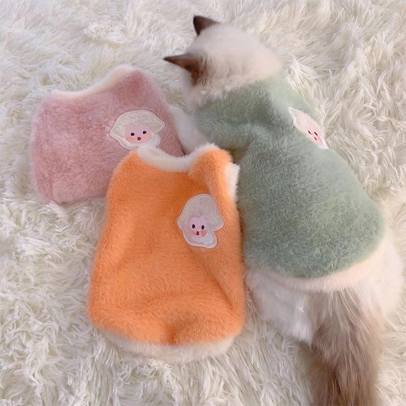 Warm Cat Clothes Plush Pet Dog Clothes Rabbit Fur Vest Embroidery Pet Dog Clothes Pet Costume
Warm Cat Clothes Plush Pet Dog Clothes Rabbit Fur Vest Embroidery Pet Dog Clothes Pet Costume