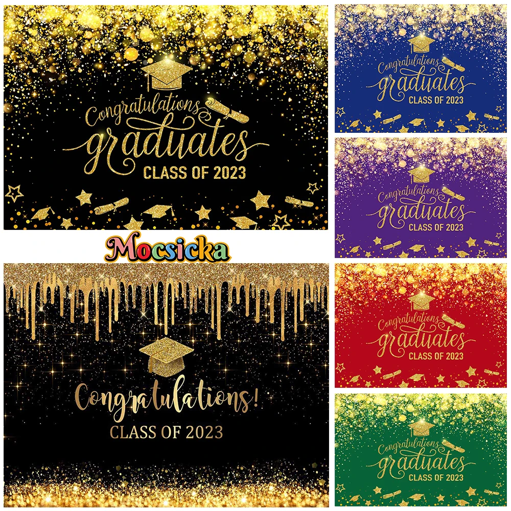 Graduation Season Photography Background Bachelor Hat Gold Flash 2023 Class Graduates Photo Backdrop Studio Photo Shooting Props
Graduation Season Photography Background Bachelor Hat Gold Flash 2023 Class Graduates Photo Backdrop Studio Photo Shooting Props