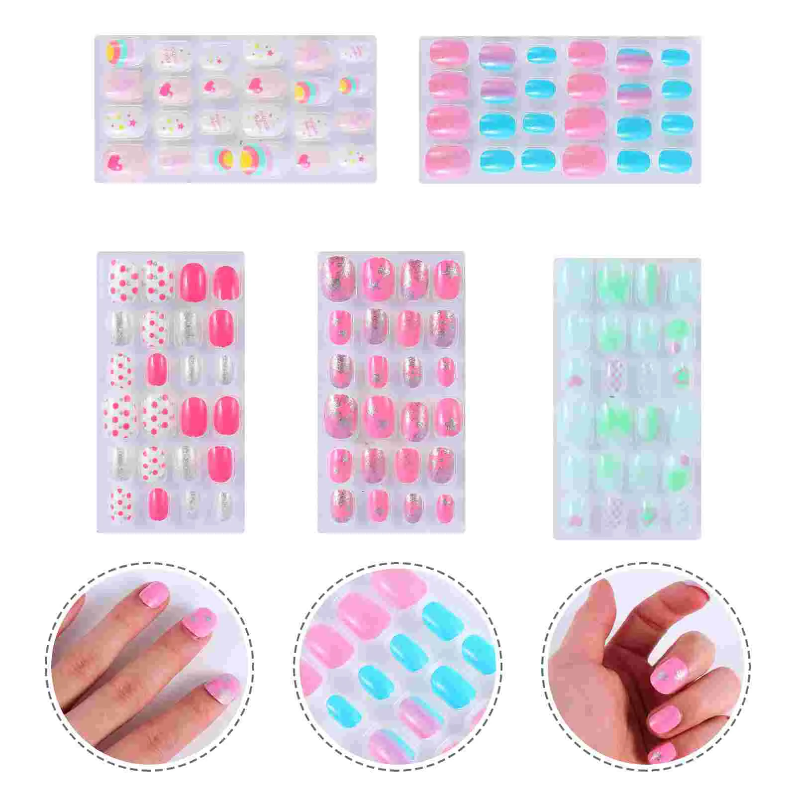 120 Pcs UV Stickers Children's Nail Art Kids Manicure Fake Accessories Artificial Nails False
120 Pcs UV Stickers Children's Nail Art Kids Manicure Fake Accessories Artificial Nails False