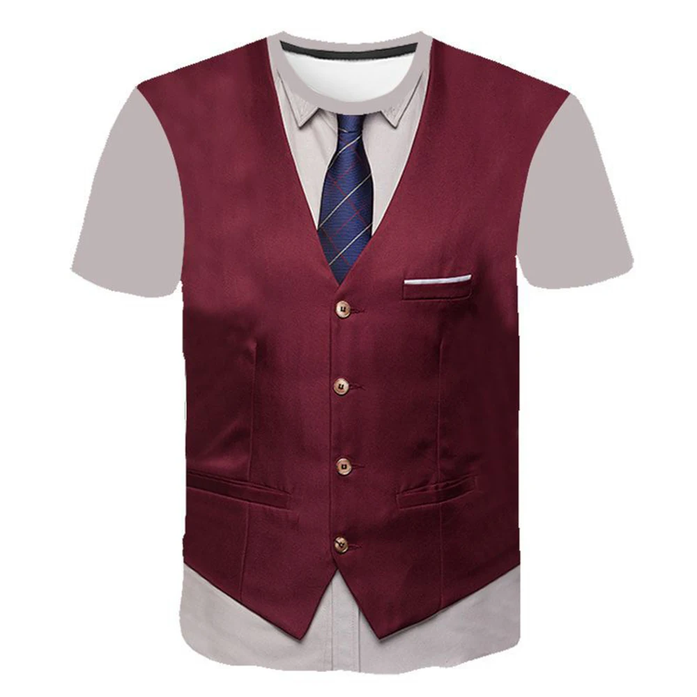 Fashion Man Suit Vest 3D Printed Fake Two Pieces Popular T-Shirt Tee Tops Short Sleeve T Shirt For Men Tees Tops Clothing
Fashion Man Suit Vest 3D Printed Fake Two Pieces Popular T-Shirt Tee Tops Short Sleeve T Shirt For Men Tees Tops Clothing