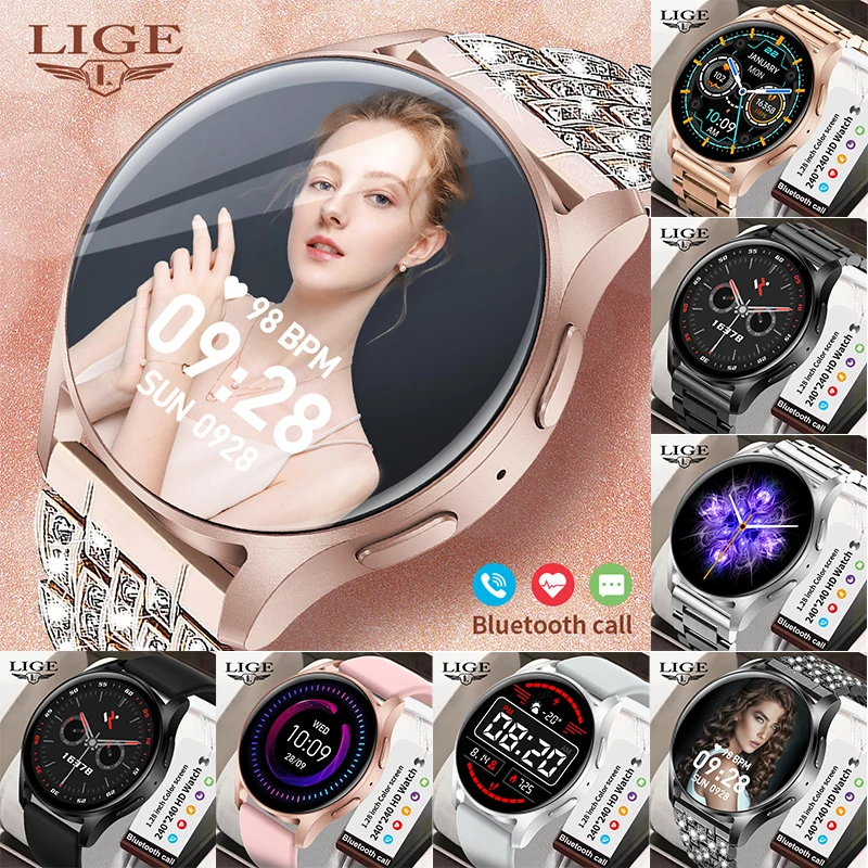 LIGE 2023 Smart Watches Women Smartwatch for Woman Bluetooth Call Fitness Watches Diamond Watch Strap,Rose Golden,Free Shipping
LIGE 2023 Smart Watches Women Smartwatch for Woman Bluetooth Call Fitness Watches Diamond Watch Strap,Rose Golden,Free Shipping