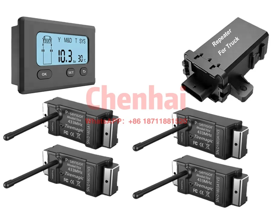Tiremagic TD20-4 200psi 4 wheel sensor truck bus TPMS for trucks bus wireless tire pressure system
Tiremagic TD20-4 200psi 4 wheel sensor truck bus TPMS for trucks bus wireless tire pressure system