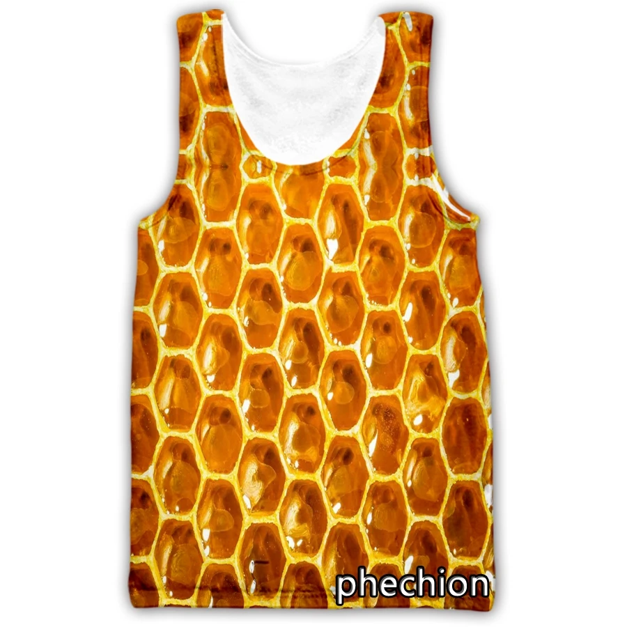 Новинка, модный мужской/женский жилет phechion с 3D рисунком пчелы и меда, уличная одежда, мужские свободные спортивные майки D84
Новинка, модный мужской/женский жилет phechion с 3D рисунком пчелы и меда, уличная одежда, мужские свободные спортивные майки D84
