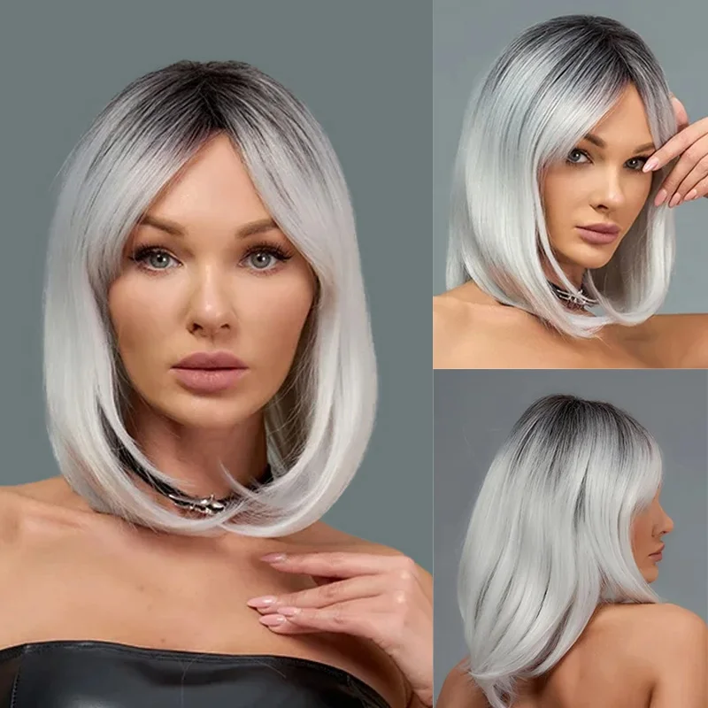 SNQP короткий прямой синтетический парик для женщин 14 дюймов белый парик омбре с челкой для ежедневного косплея фотостойкий естественный 
SNQP короткий прямой синтетический парик для женщин 14 дюймов белый парик омбре с челкой для ежедневного косплея фотостойкий естественный
