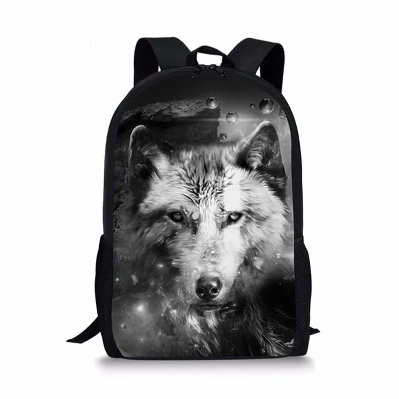 

Cute Wolf 3D Print School Bag For Teenage Boys Girls Bookbags Primary Book Bags Kids Backpack Student Schoolbag Mochila Escolar