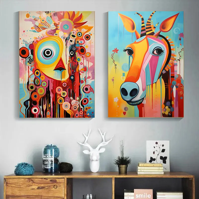 1pcs Canvas Painting Abstract Art Horse Bird Cow Animal Line Painting Canvas Painting Decoration for Home Decorations Wall Decor
1pcs Canvas Painting Abstract Art Horse Bird Cow Animal Line Painting Canvas Painting Decoration for Home Decorations Wall Decor