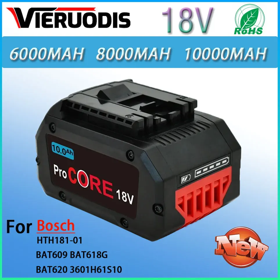 For Bosch 18V 8.0AH 6.0AH 10.0AH Professional Cordless Tool BAT609 BAT618 GBA18V80 21700 Battery ProCORE Replacement Battery
For Bosch 18V 8.0AH 6.0AH 10.0AH Professional Cordless Tool BAT609 BAT618 GBA18V80 21700 Battery ProCORE Replacement Battery