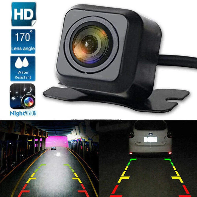 

Universal Car Rear View Camera HD Night Vision Backup Parking Reverse Camera Waterproof IP68 170 Wide Angle HD Color Image