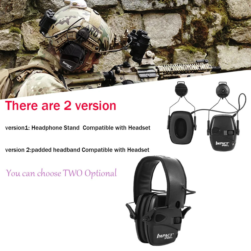 Brand new Electronic Shooting Headset Helmet Mounted Version Hunting Pickup and Howard Leight Impact Sport Earmuf 
Brand new Electronic Shooting Headset Helmet Mounted Version Hunting Pickup and Howard Leight Impact Sport Earmuf