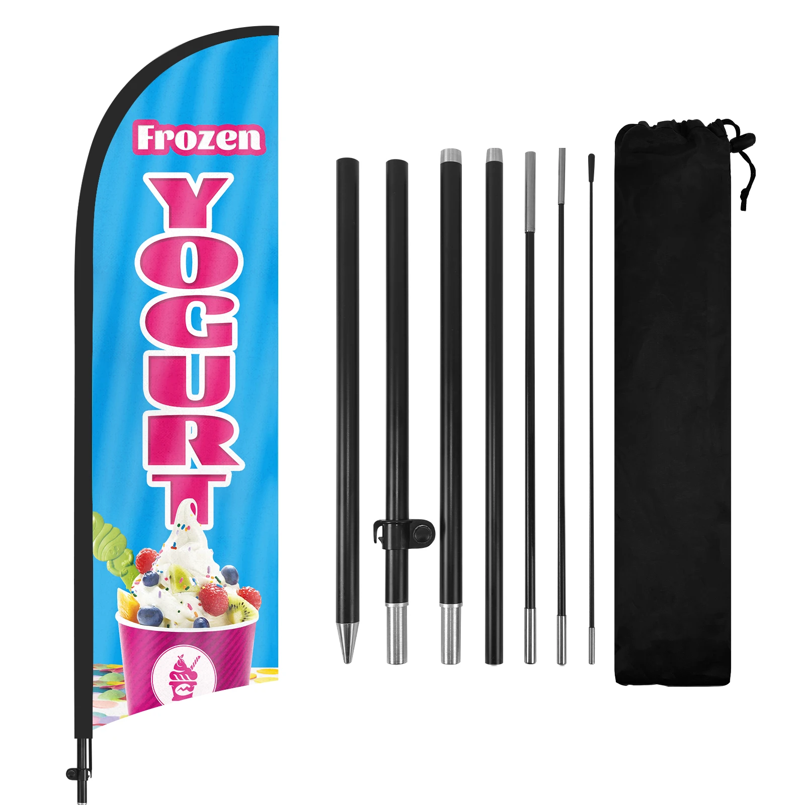 FSFLAG 1PCS 280CM The Yogurt Feather Flag with Flagpole Advertising Outdoor Banner Decoration for Businesse and Storefront
FSFLAG 1PCS 280CM The Yogurt Feather Flag with Flagpole Advertising Outdoor Banner Decoration for Businesse and Storefront