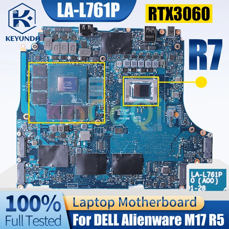 

LA-L761P For Dell Alienware M17 R5 Notebook Mainboard R7-00561 GN20-E3-A1 RTX3060 6G 0NYPVW Laptop Motherboard Full Tested