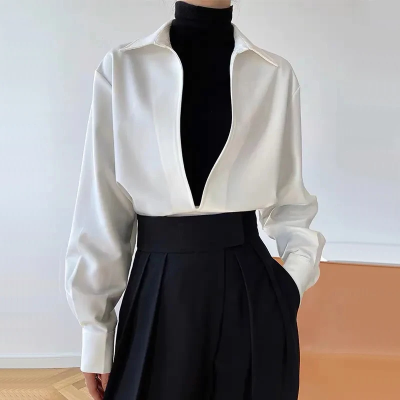 3Xl Oversized Deep V Neck Women Shirts Autumn Winter Corduroy Lapel Long Sleeve Blouse Korean Solid Office Lady Casual Shirts
3Xl Oversized Deep V Neck Women Shirts Autumn Winter Corduroy Lapel Long Sleeve Blouse Korean Solid Office Lady Casual Shirts