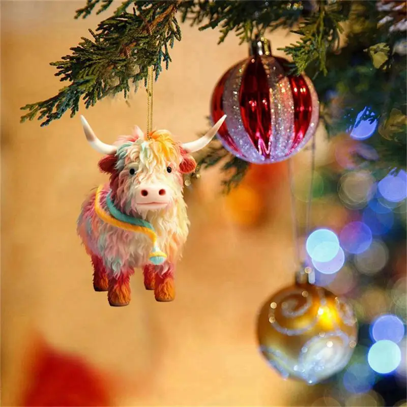

Кулон в виде коровы легко повесить рождественские украшения безопасная Рождественская акриловая подвеска высококачественные материалы рождественские украшения