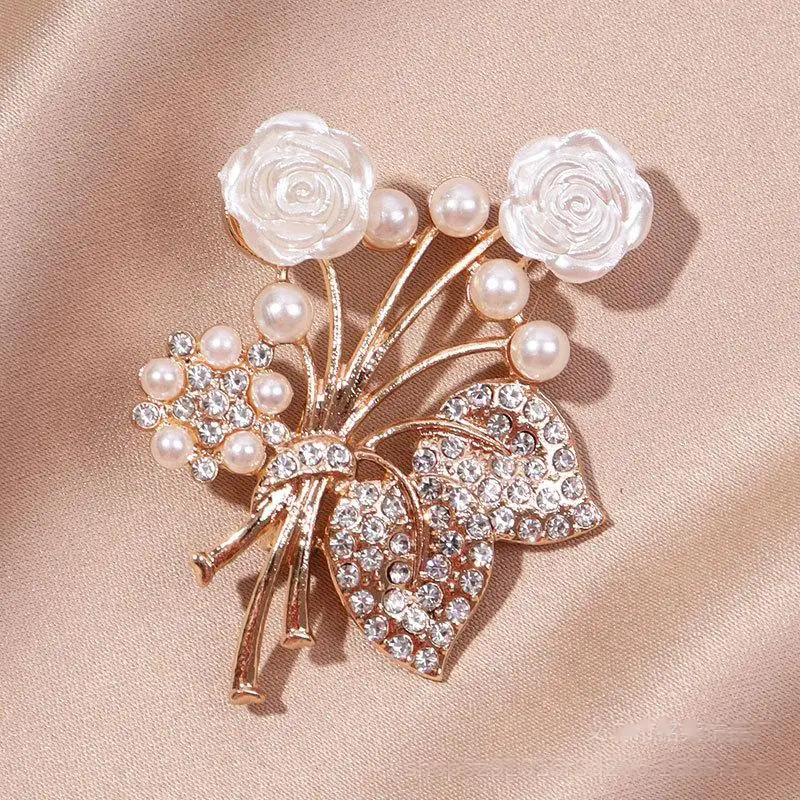 Elegant and sweet pearl flower brooch women's high-end alloy corsage, light luxury, niche fixed needle
Elegant and sweet pearl flower brooch women's high-end alloy corsage, light luxury, niche fixed needle
