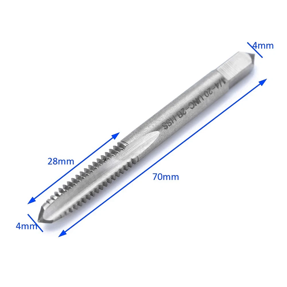 2pcs 1/4-20 UNC-2B Right Hand Taps HSS Straight Flute Thread Drill Screw Tap Thread Metric Tap Drill Bits Hand Tool
2pcs 1/4-20 UNC-2B Right Hand Taps HSS Straight Flute Thread Drill Screw Tap Thread Metric Tap Drill Bits Hand Tool