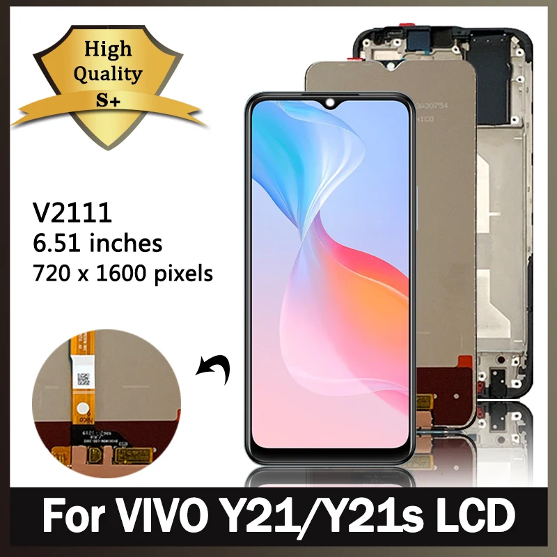 

6.51"Original For VIVO Y21S Y21 LCD V2110 V2111 LCD Display Screen Touch Digitizer Assembly Replacement Repair Parts