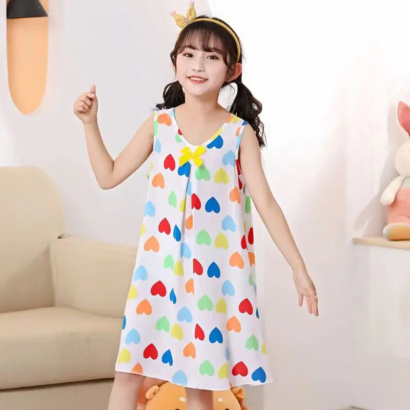 Kids Girls 100% Cotton Nightgown Cartoon Nightdress Girl Sleepwear Nightie Summer Sleeveless Cats Nightwear Children Clothes
Kids Girls 100% Cotton Nightgown Cartoon Nightdress Girl Sleepwear Nightie Summer Sleeveless Cats Nightwear Children Clothes