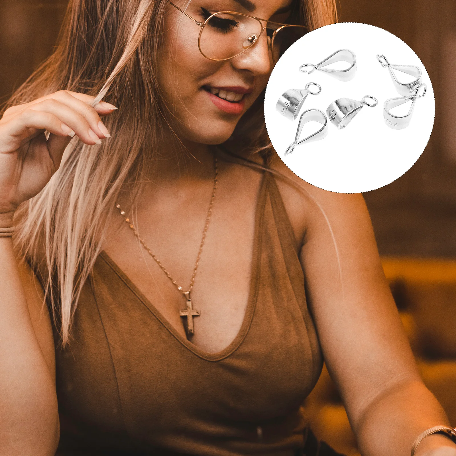 6pcs Jewelry Charm Holder Jewelry Charm Clasps Necklace Pendant Clasps Connecting Buckles
6pcs Jewelry Charm Holder Jewelry Charm Clasps Necklace Pendant Clasps Connecting Buckles