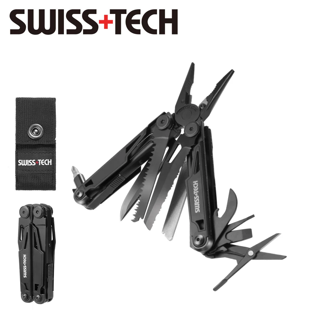 SWISS TECH-16 in 1 Camping Multitool, Multi Folding Plier, Wire Stripper, Outdoor Pocket, Mini Portable for Camping, New Arrival
SWISS TECH-16 in 1 Camping Multitool, Multi Folding Plier, Wire Stripper, Outdoor Pocket, Mini Portable for Camping, New Arrival
