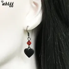 2021 Black Crystal Plating Earrings Heart Dangle Earring Gothic Victorian Drop Earrings Gift for Women Pendientes Mujer Moda 
2021 Black Crystal Plating Earrings Heart Dangle Earring Gothic Victorian Drop Earrings Gift for Women Pendientes Mujer Moda