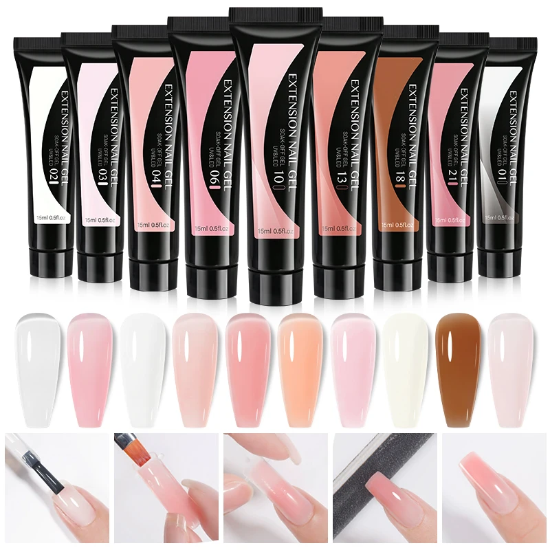 Clou Beaute 10colors Extension Nail Gel Nude White Pink Clear Semi Permanent 15ml UV LED Construction Gel Polish Manicure Tool
Clou Beaute 10colors Extension Nail Gel Nude White Pink Clear Semi Permanent 15ml UV LED Construction Gel Polish Manicure Tool