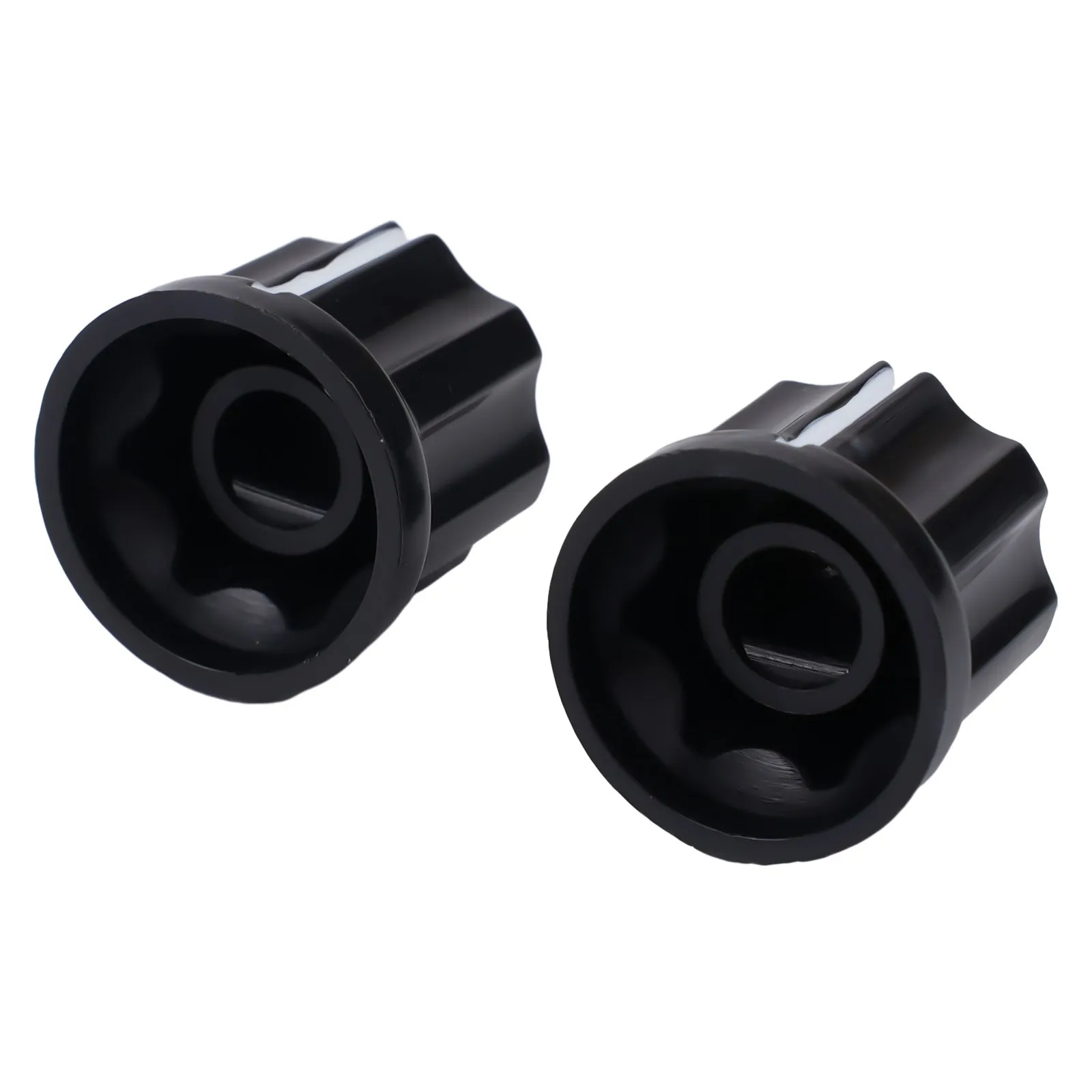 

10pcs Guitar Tone Knobs 6mm Shaft Hole Bass Black 10x 12*4*2CM For Electric Guitar Knob Plastic+Aluminum Sheet