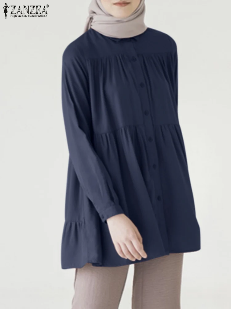 2023 ZANZEA Fashion Autumn Casual Solid Muslim Abaya Tops Female Loose Party Blouse Women Long Sleeve Buttons Down Shirt Blusas
2023 ZANZEA Fashion Autumn Casual Solid Muslim Abaya Tops Female Loose Party Blouse Women Long Sleeve Buttons Down Shirt Blusas