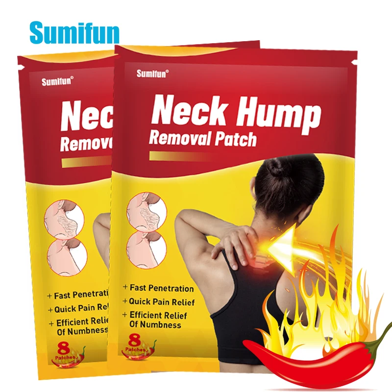 

Sumifun 8pcs Neck Drain Dowager Hump Plaster Back Anti-Swelling Detox Pain Relieving Patch Medical Plaster Body Ache Arthritis