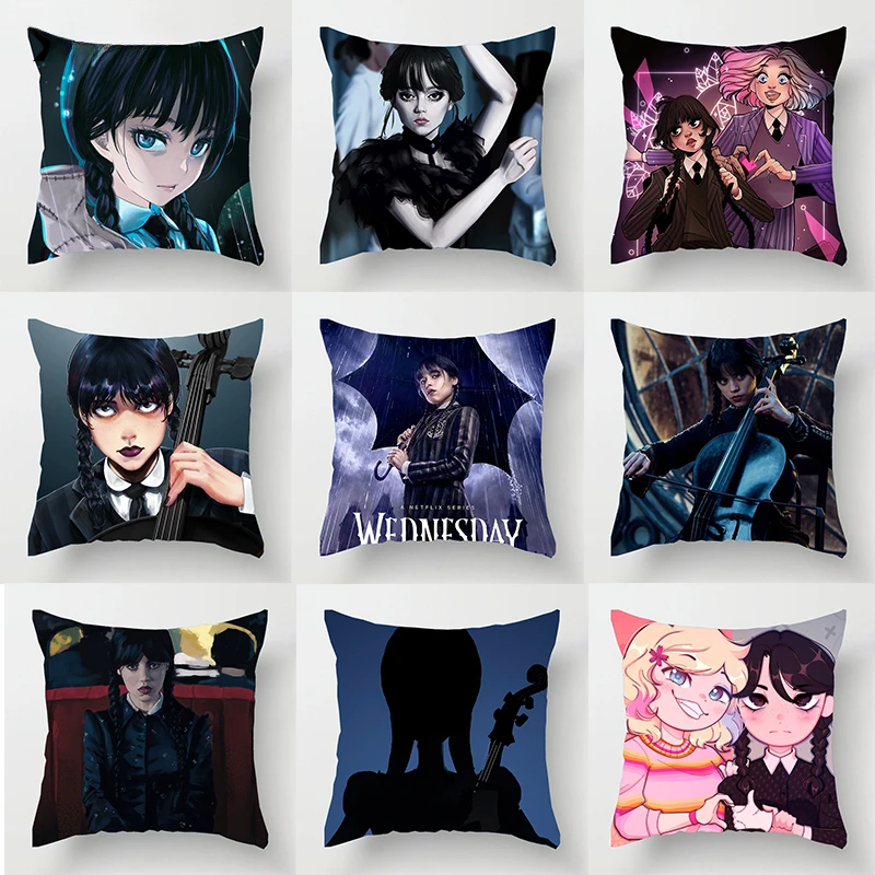 American Popular Movie TV Wednesday Addams Pillow Cover Addams Family Waist Pillowcases Home Decor Sofa Car Throw Cushion Covers
American Popular Movie TV Wednesday Addams Pillow Cover Addams Family Waist Pillowcases Home Decor Sofa Car Throw Cushion Covers