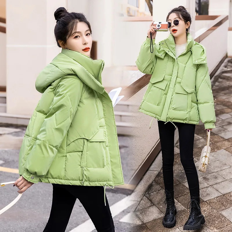 Large Size Waist Women's Clothing 2023 Autumn and Winter Korean Style Loose Casual Hooded Jacket Short Cotton Jacket
Large Size Waist Women's Clothing 2023 Autumn and Winter Korean Style Loose Casual Hooded Jacket Short Cotton Jacket