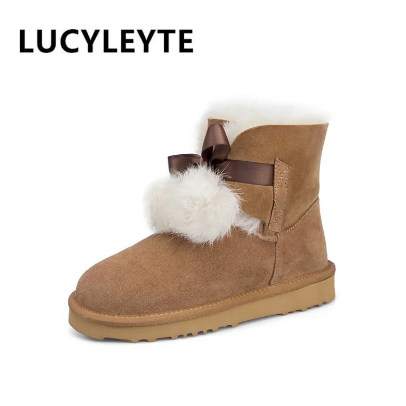Women's Autumn and Winter New Fashion Wool Ball Decoration Comfortable Simple Thick Bottom Anti-skid Warm Snow Boots Large 43
Women's Autumn and Winter New Fashion Wool Ball Decoration Comfortable Simple Thick Bottom Anti-skid Warm Snow Boots Large 43