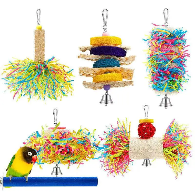 6Pcs Small Parrot Chewing Toys Bird Shredder Toys Bird Parrot Foraging Hanging Toys for Birds Parakeets Lovebirds Cockatiels
6Pcs Small Parrot Chewing Toys Bird Shredder Toys Bird Parrot Foraging Hanging Toys for Birds Parakeets Lovebirds Cockatiels