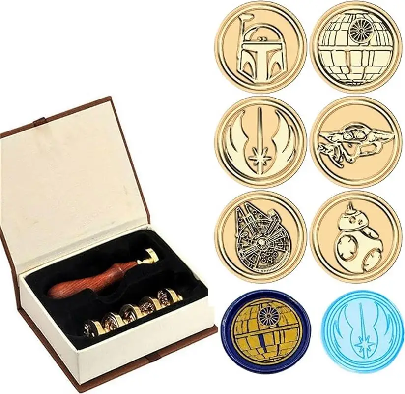 A Set Of Gift Wrap Dead Star Wax Seal Stamp Set Personalized Kit Invitation Children Toy Stamps Use Seal Stamp DIY Handmade Seal
A Set Of Gift Wrap Dead Star Wax Seal Stamp Set Personalized Kit Invitation Children Toy Stamps Use Seal Stamp DIY Handmade Seal