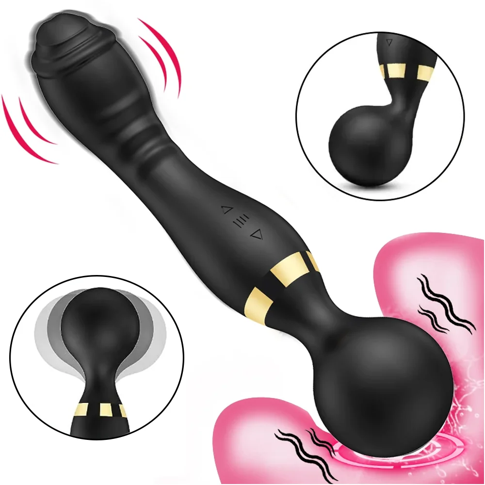 Vibromasseur AV injuste pour femme, baguette magique éducative pour femme, double tête, stimulateur de clitoris, masseur de vagin, jouets sexuels pour adultes 1