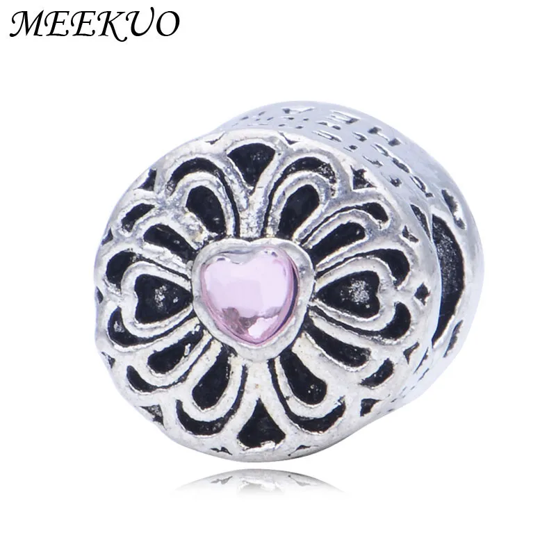 

Fashion Perles Jewelry Flower Heart Charms Fit Diy Original Bracelet Best Berloque Wholesale