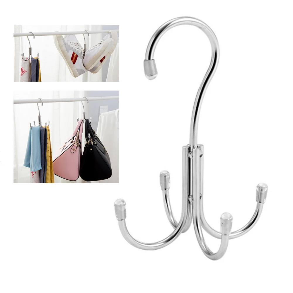 304 Stainless Steel Rotated Hook Hanger Four-Claw Hooks Free Installation Shoe Hooks For Home Bedroom Wardrobe Storage Hangers
304 Stainless Steel Rotated Hook Hanger Four-Claw Hooks Free Installation Shoe Hooks For Home Bedroom Wardrobe Storage Hangers