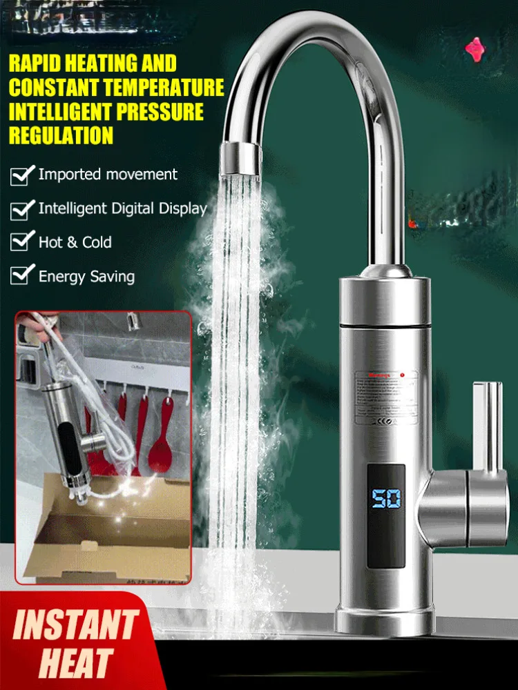 Bathroom Electric Faucet Fast Heating tantaneous Kitchen Bathroom Shower Tap Water Heater
Bathroom Electric Faucet Fast Heating tantaneous Kitchen Bathroom Shower Tap Water Heater
