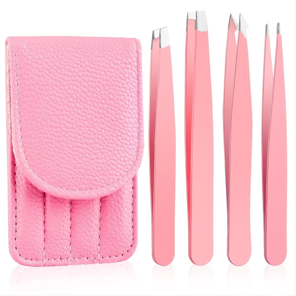 Christmas Gifts 4pcs Stainless Steel Tweezers Set Women Men Includes Travel Case for Ingrown Hair Removal and Fine Hair Removal
Christmas Gifts 4pcs Stainless Steel Tweezers Set Women Men Includes Travel Case for Ingrown Hair Removal and Fine Hair Removal