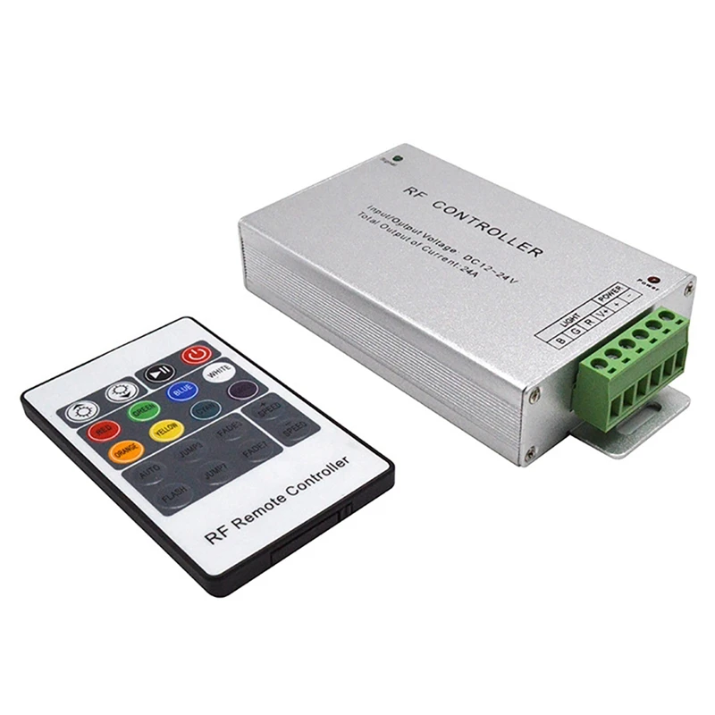 5X LED Controller 12-24V Low Pressure RF Colorful 20-Key Remote Control RGB Light Bar Dimming Controller
5X LED Controller 12-24V Low Pressure RF Colorful 20-Key Remote Control RGB Light Bar Dimming Controller