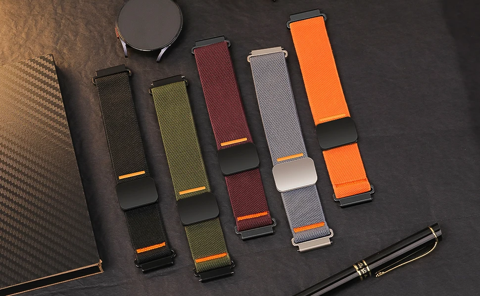 20/22mm Magnetic Buckle strap for Samsung Galaxy Watch 7 6 5 4 40/44mm 6Classic 47mm Nylon Loop band for Huawei Watch GT5 Pro 4 20/22mm Magnetic Buckle strap for Samsung Galaxy Watch 7 6 5 4 40/44mm 6Classic 47mm Nylon Loop band for Huawei Watch GT5 Pro 4