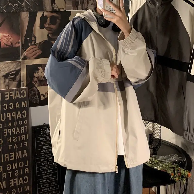 Deeptown Harajuku Striped Windbreaker Jackets Women Hip Hop Streetwear Oversized Zipper Hoodie Korean Fashion Patchwork Coat
Deeptown Harajuku Striped Windbreaker Jackets Women Hip Hop Streetwear Oversized Zipper Hoodie Korean Fashion Patchwork Coat