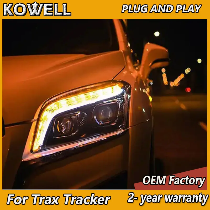 

Автомобильный Стайлинг для Chevrolet Trax, головка светильник 2013-2016, трекер, фара DRL, сигнал поворота, фара дальнего света, объектив проектора