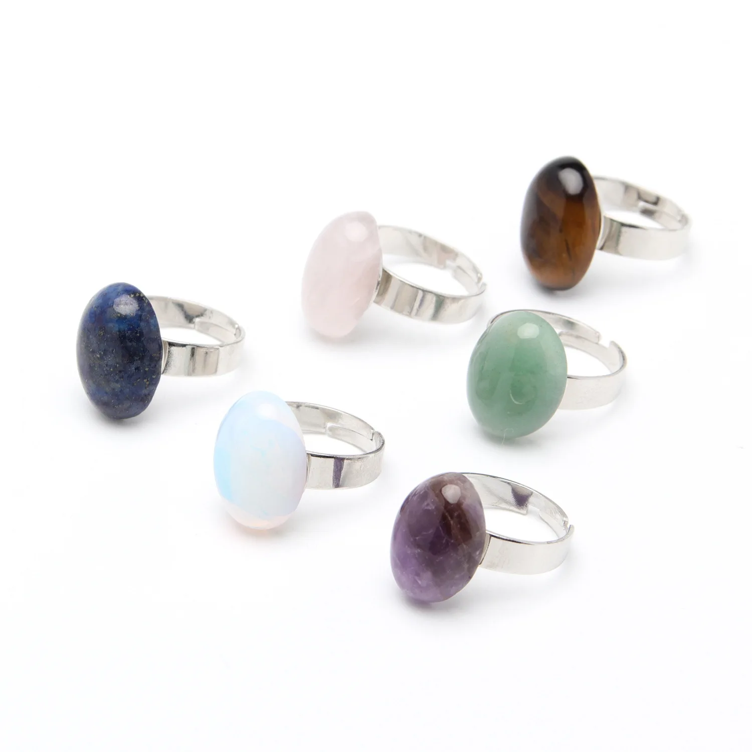 10*14mm Oval Natural Stone heart Ring Adjustable Pink Quartz Amethyst Crystal Finger Rings for Women Party
10*14mm Oval Natural Stone heart Ring Adjustable Pink Quartz Amethyst Crystal Finger Rings for Women Party