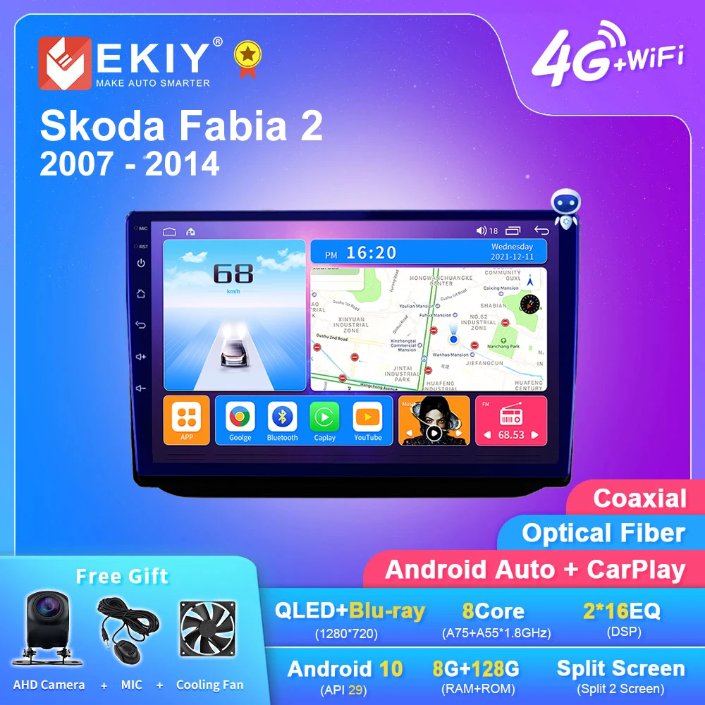EKIY T7 QLED DSP Android Auto Radio For Skoda Fabia 2 2007-2014 Stereo Multimedia Video Player Carplay GPS No 2din DVD 4G HU din
EKIY T7 QLED DSP Android Auto Radio For Skoda Fabia 2 2007-2014 Stereo Multimedia Video Player Carplay GPS No 2din DVD 4G HU din