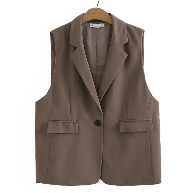 2022 Autumn Plus Size Suit Vest Women Clothing Sleeveless Blazer Tailored Collar Back Double Slit Solid Color Coat
2022 Autumn Plus Size Suit Vest Women Clothing Sleeveless Blazer Tailored Collar Back Double Slit Solid Color Coat