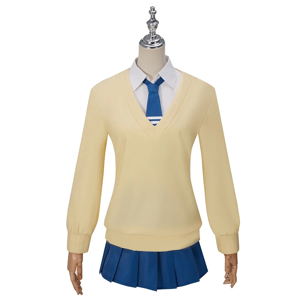 

Anime Mieruko chan Yotsuya Miko Cosplay Costumes Adult Women JK Uniform for Girl Jacket Blouse Pleated Skirt Bow Ties Halloween