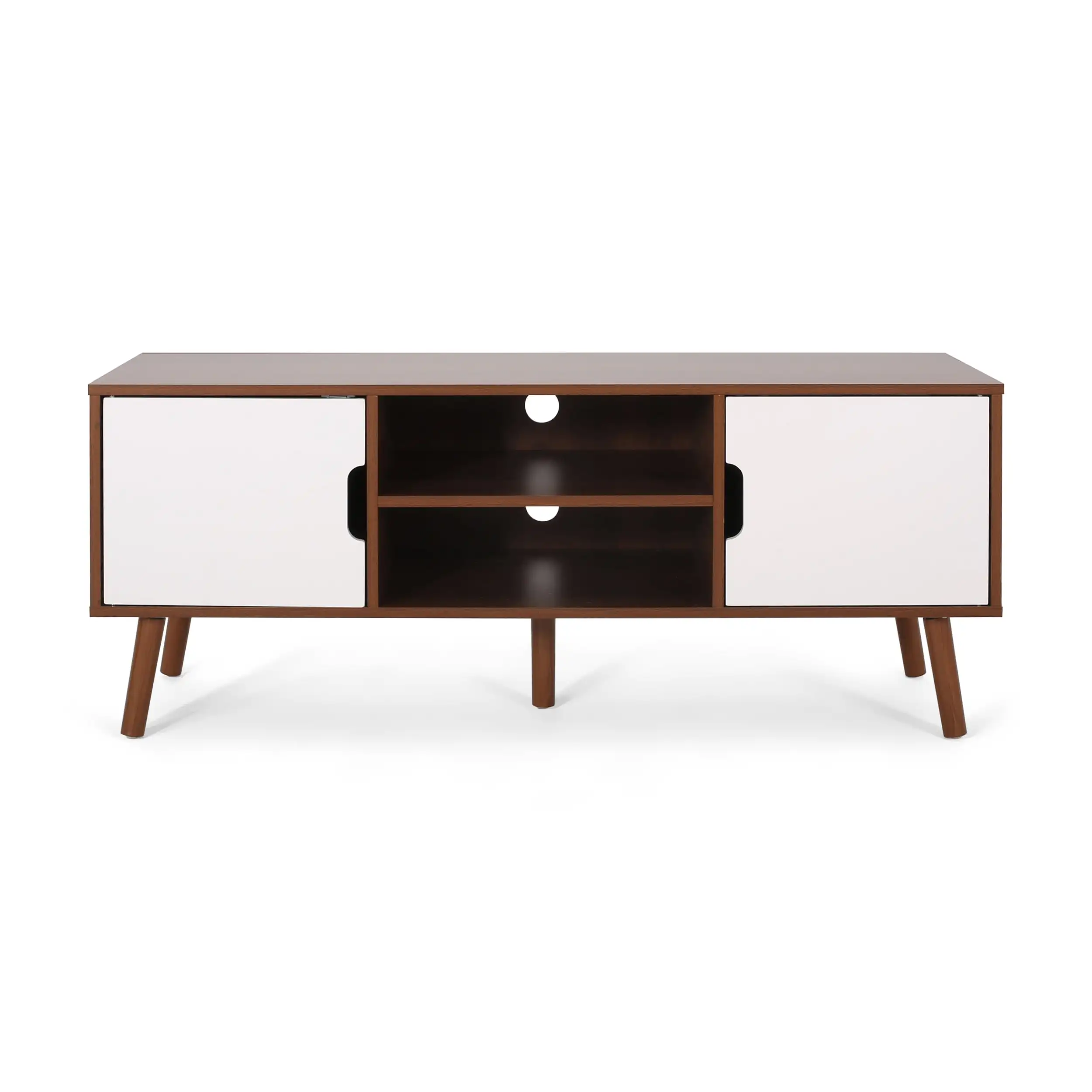Noble House High Load-bearing Strong Stable and Durable Yadiel Mid-Century Modern TV Stand with 2 Doors and 2 Shelves Walnut
Noble House High Load-bearing Strong Stable and Durable Yadiel Mid-Century Modern TV Stand with 2 Doors and 2 Shelves Walnut