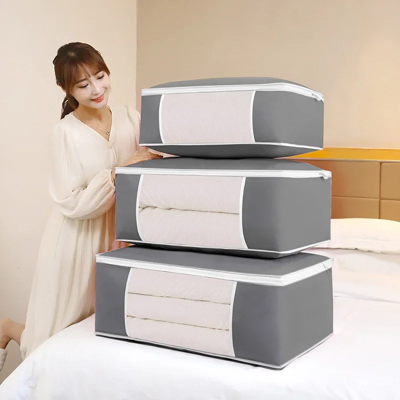 Large Capacity Waterproof Quilt Storage Bag Pillow Clothes Pouch Non-woven Fabric Household Wardrobe Closet Gadgets Organizer
Large Capacity Waterproof Quilt Storage Bag Pillow Clothes Pouch Non-woven Fabric Household Wardrobe Closet Gadgets Organizer