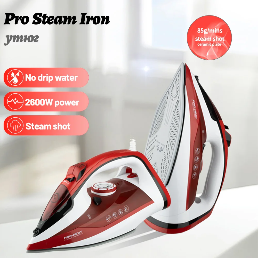 2600W Professional Electric Vertica Steam iron for clothes Ceramic irons for linen with steam Home appliance iroing steam
2600W Professional Electric Vertica Steam iron for clothes Ceramic irons for linen with steam Home appliance iroing steam